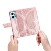 For Xiaomi Redmi Note 12 4G PU Leather Cover Stand Butterfly Imprinted Flip Wallet Phone Case