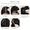 Synthetic Clip In Bangs Extension Wool Curl Fake Bangs For Women Curly Bangs In Front Fringe Hair Extension Heat Resistant Fiber
