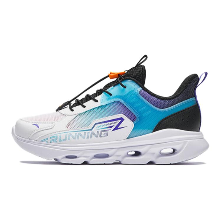 Anta Breathable Trendy Minimalist Durable Low-Top Kids Running Shoes Kids sneaker White Blue Black A12435572-4