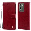 Portefeuille à rabat et coque de téléphone en cuir PU texture Crazy Horse Vintage pour Vivo V29e 5G Porte-cartes Support anti-choc Housse de protection