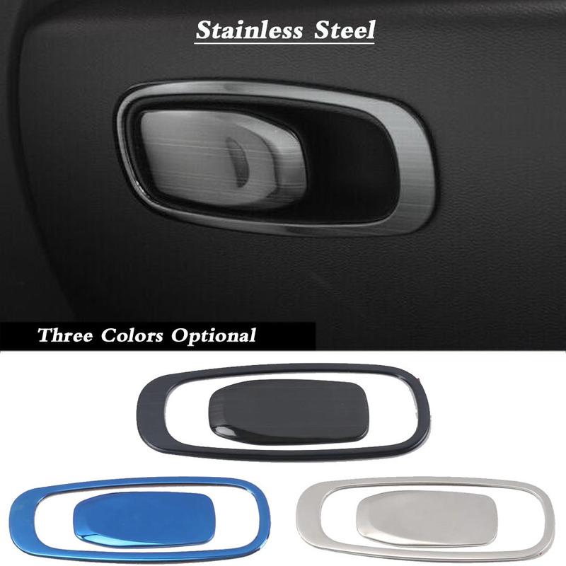 For Volvo XC60 2018    Car Cover Storage Armrest ABS Matte Co-Pilot Handle Bowl Glove Box Front Trim Lamp Panel 2pcs