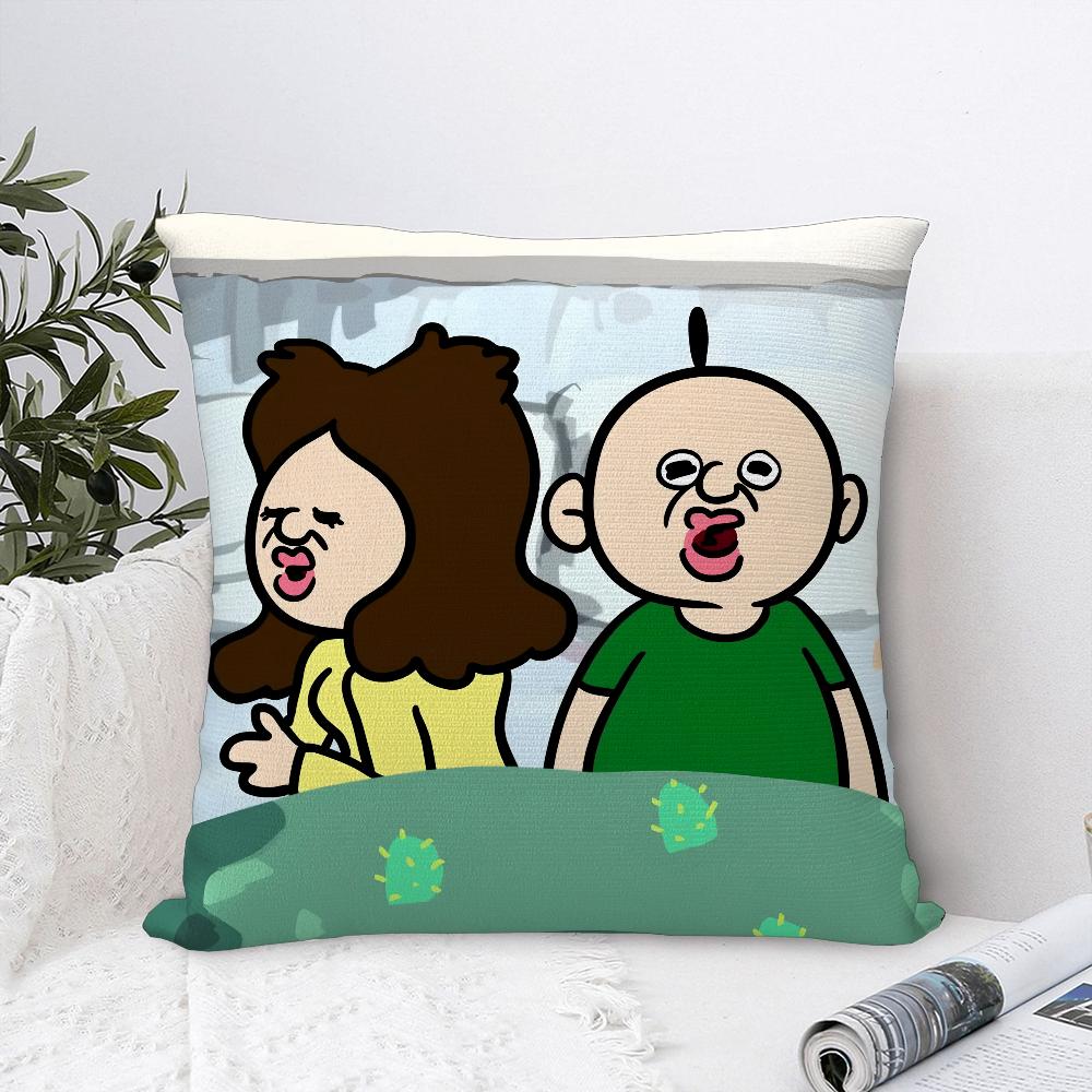 Bbangbbangs Diary Cartoon Pillow Case Sofa Decorative Home Double-sided Print Plush Throw Pillow Covers Cushion Decor Cover
