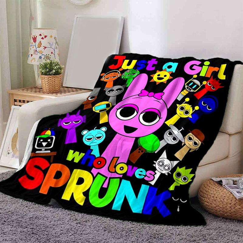 1pc Birthday Cartoon Character Print Blanket, Home Decor, Couch Throw .B061