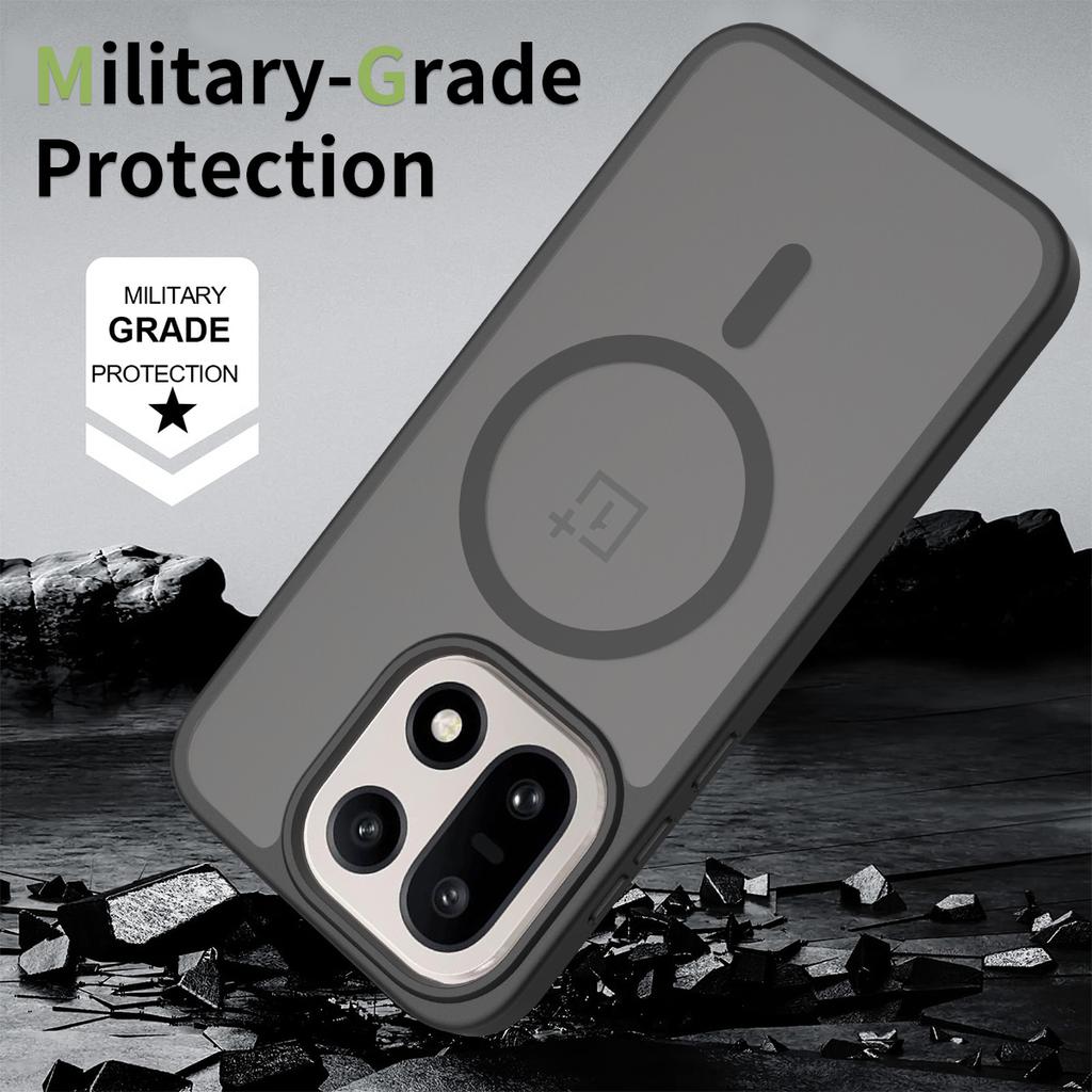 Skin Feel Magnetic Phone Case For OnePlus 15 5G 6.78 Inches Magsafe Wireless Charging TPU Frame Hard Plastic Back Cover Fundas