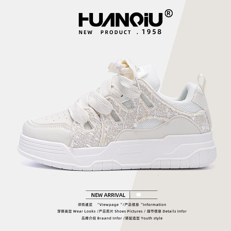 Global Platform White Shoes Women's ZHQ68001 Summer New Shoes Versatile Niche Casual Board Shoes Women