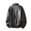 Autumn And Winter Men's Motorcycle Suit Simple And Versatile Leather Jacket Loose Leather Jacket