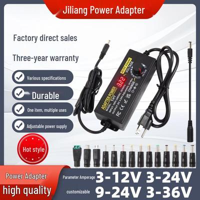 Adjustable 3-24V 3A Power Adapter for Motors, Pumps, and LED Lights