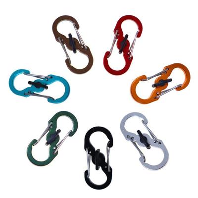 Secure Locking 8 Shape Carabiner Clip Durability Stainless Steel Carabiner for Luggage Backpacks
