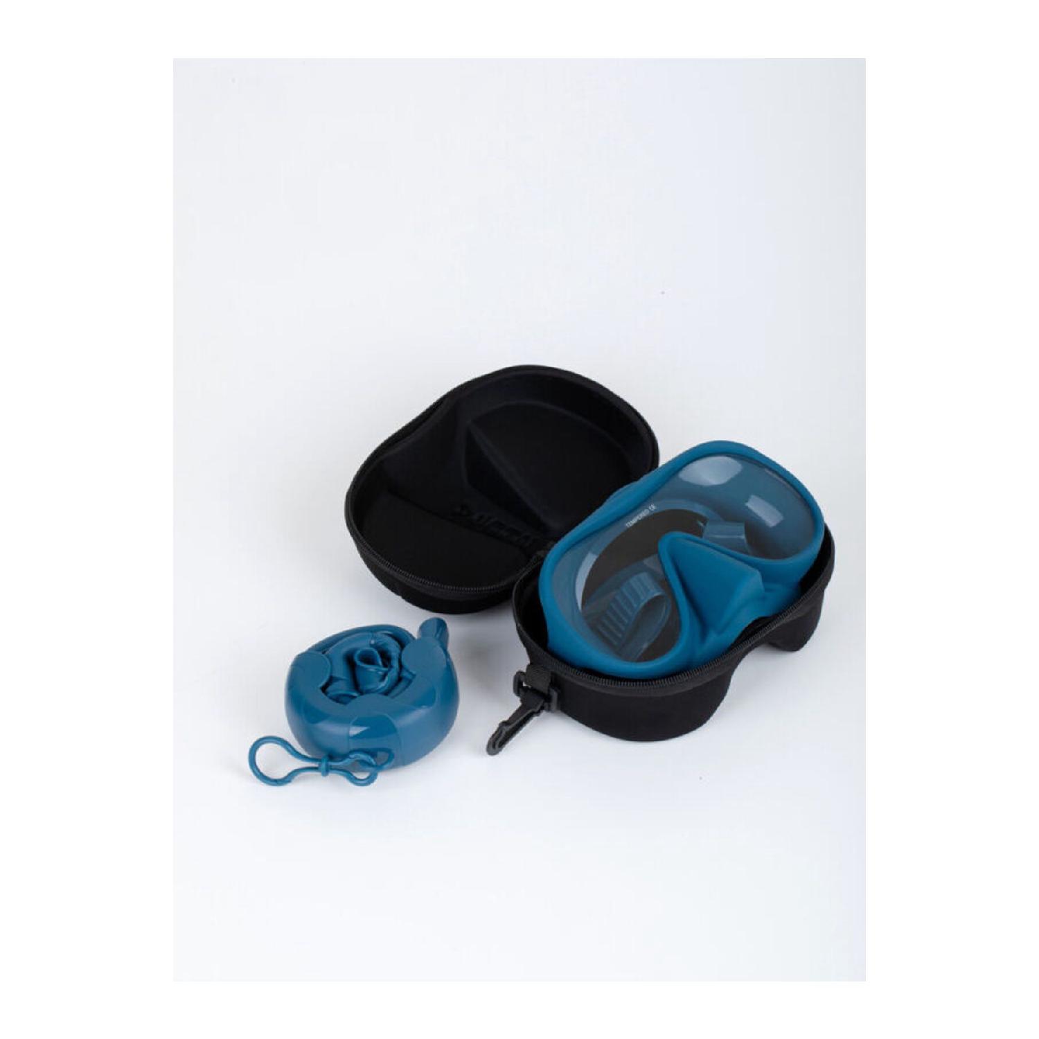 

Diving Mask And Snorkel Set Silicone Navy Blue Qs13