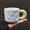 Fufu Contrasting Color Mug with Lid Spoon Birthday Gift for Girls Best Friend Practical Water Cup Ceramic Souvenir
