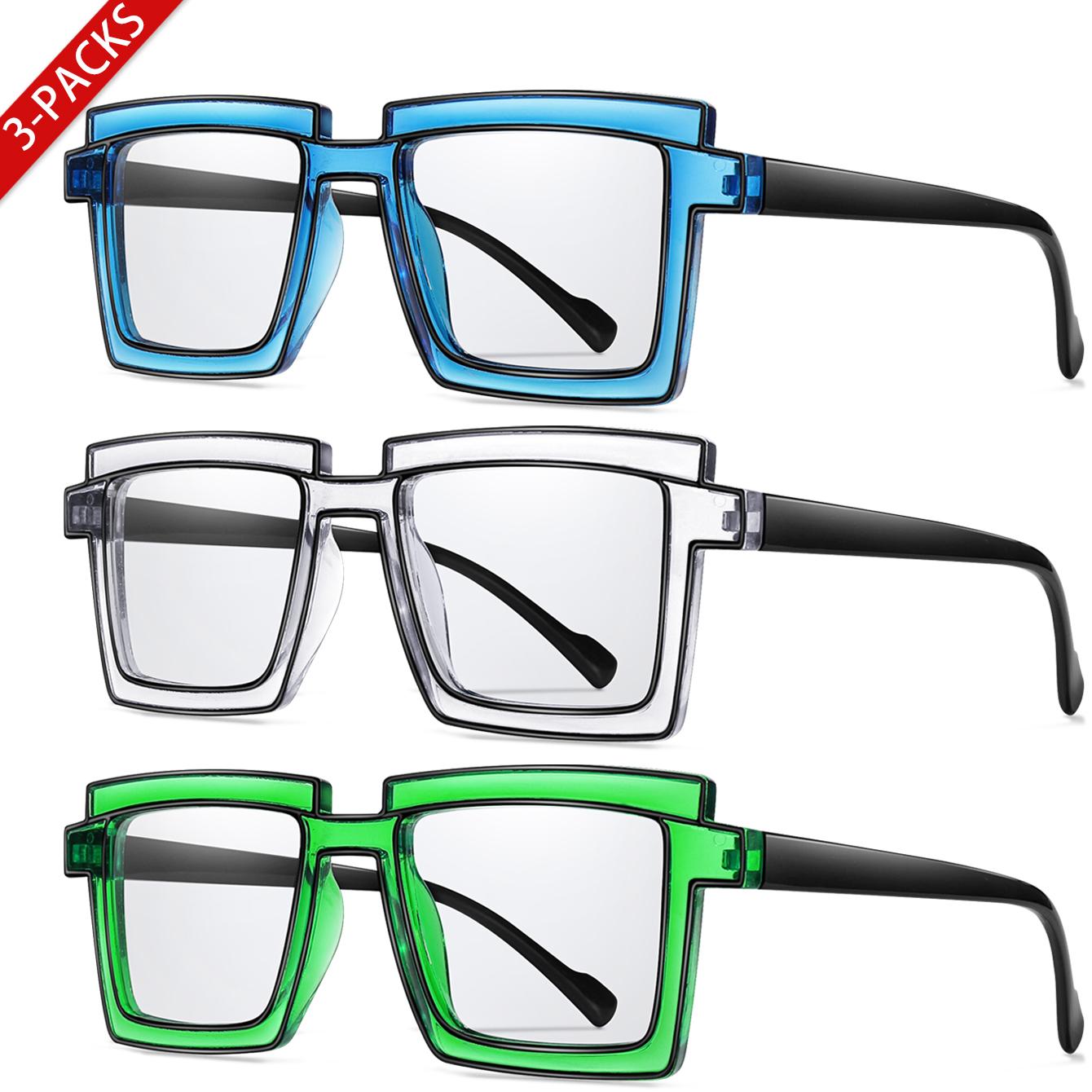 

3 Pairs Oversize Transparent Sunglasses Women Sketch Line Shape Goggles for Fishing Cycling Travel Beach