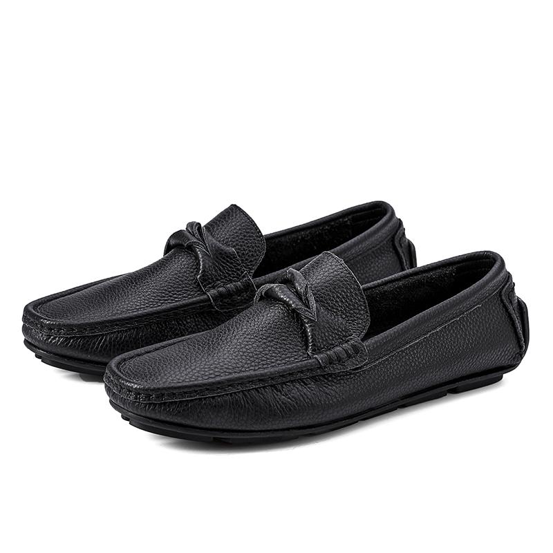 Casual Leather Shoes Men Stylish Men Shoes Genuine Leather Men Loafers Moccasins Slip On Men's Flats Male Luxury Brand Italian
