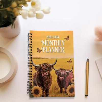 2026-2028 Monthly Planner 3 Year Planner Book Jan. 2026 - Dec. 2028 36 Month Calendar with Twin-Wire Binding for School Work
