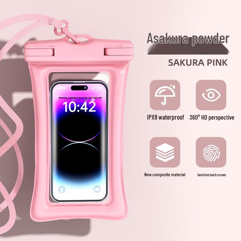 Waterproof Double Airbag Diving Phone Case with Touchscreen for Swimming