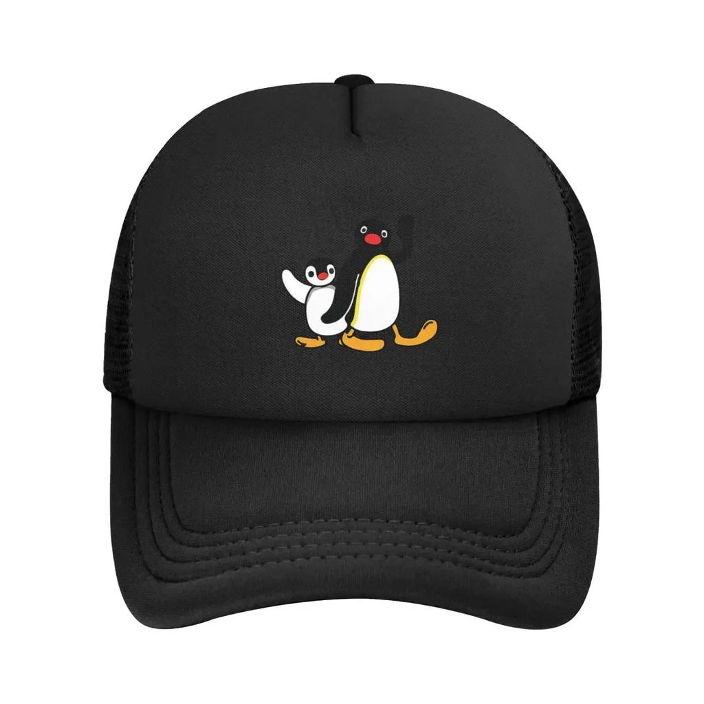 Pingu Mesh Baseball Caps Snapback Fashion Baseball Hats Breathable Casual Casquette Outdoor Unisex