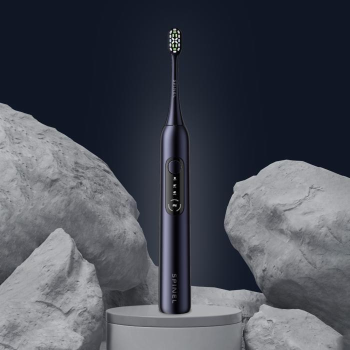 Brosse À Dents Électrique - Spinel Care - SmileOn PRO - 3 Modes - Détection Intelligente - Noir