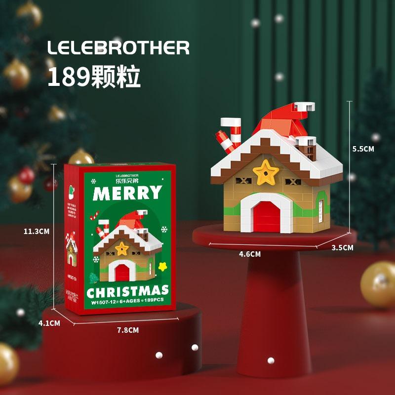 Christmas Building Blocks Mini Santa Claus Model Micro DIY Bricks Snowman Decoration Children Gift Puzzle Assembling Toys