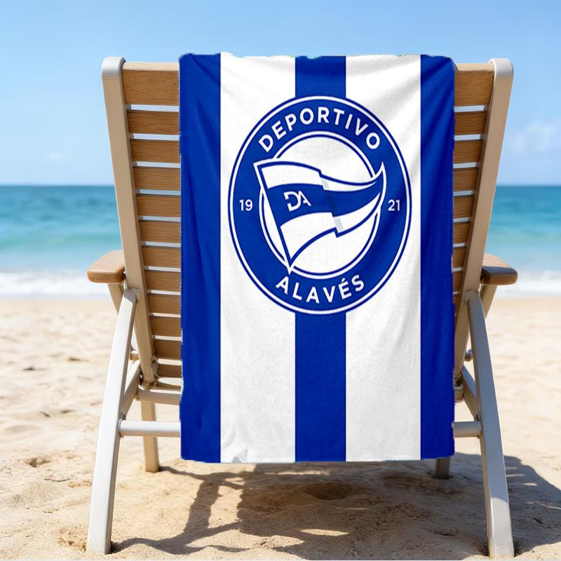 Deportivo FC Bedrucktes Strandtuch, Superweiche Mikrofaser, Perfektes Geschenk Geburtstag, für Pool, Strand, Reisen, für Familie und Freunde