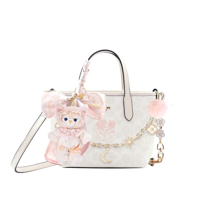 

COACH handbag [Customized bag] City 15 detachable shoulder strap Tote bag Tote bag shopping coated canvas Rose Lina Belle Basic Pack (bag + dust bag) коричневий