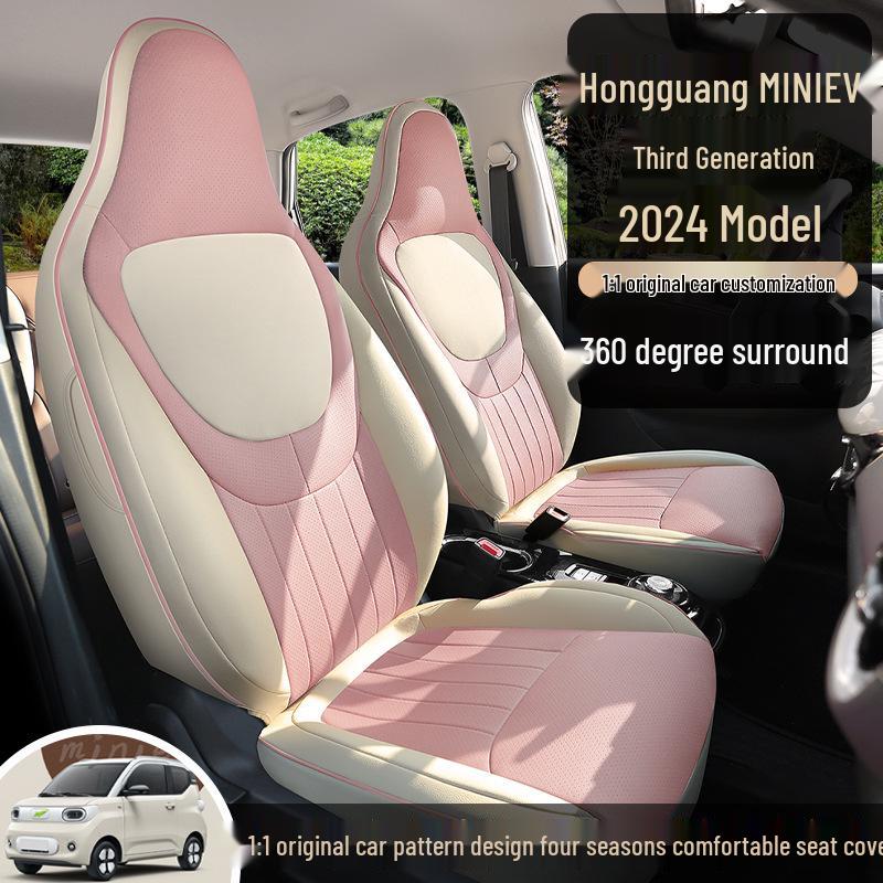 Wuling Hongguang Mini 3rd Gen Leather Cartoon Seat Cushion