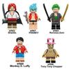 Minifigures Anime Film and Television Series One Piece King Luffy Solonna Beauty Robin Building Blocks Toys for Kids