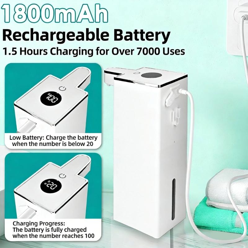 Practical Soap Dispenser Having Fast Bubbling Function Replaceable picks And Internal power Supply For Home Application