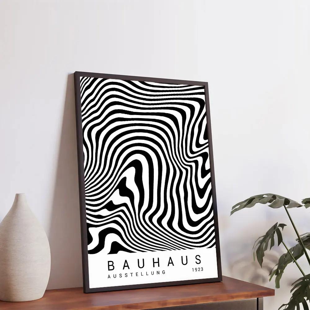 Modernist Bauhaus Geometric Canvas Poster Living Room Wall Art Retro Prints Mid Century Home Decorative Wall Art Painting