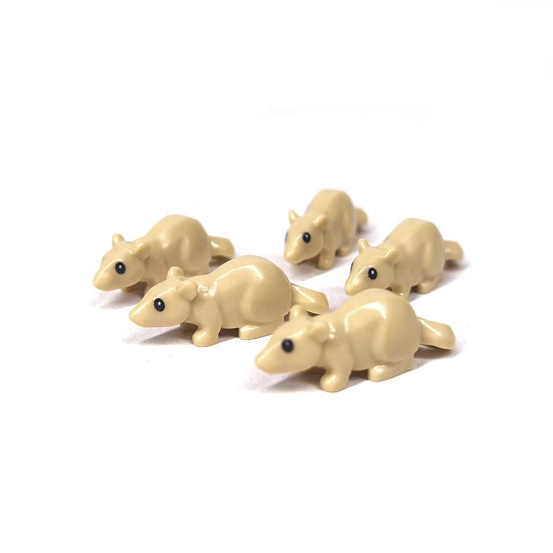 5 Stück/Set Tiere Niedliche Katze Schwein Schlange Figuren DIY Bausteine Spielzeug für Kinder Geschenke Spielzeug Buntes Tier 38801 13786 1410pb01