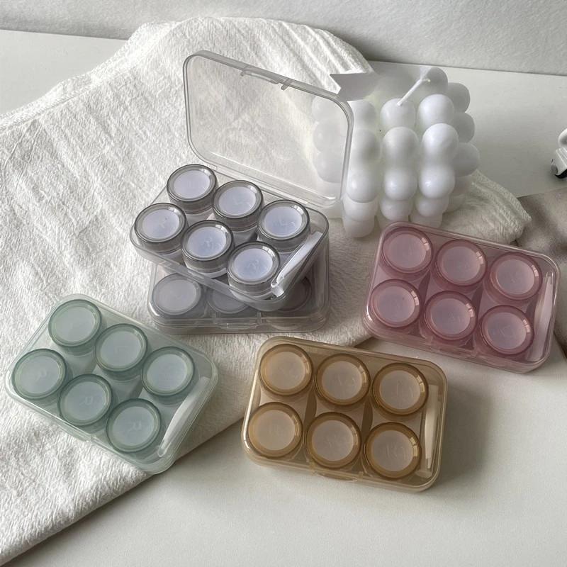 3 Pairs Contact Lens Case Travel Storage Soak Container Beauty Pupil Lenses Box Women