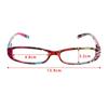 1PC New Fashion Women Reading Glasses Matching Pouch Ultra Light Resin Print Flower Magnifying Eyeglasses Vision Care