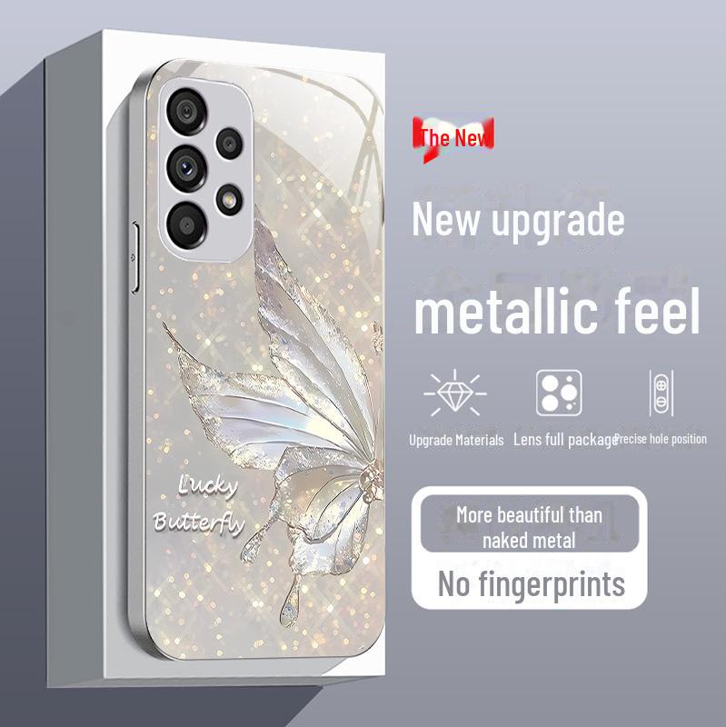Samsung S20FE Crystal Butterfly Case: Stylish, Anti-Fall, Gradient Design for S8, S21, S40 - All-Inclusive, Ultra Liquid Protection (22in).
