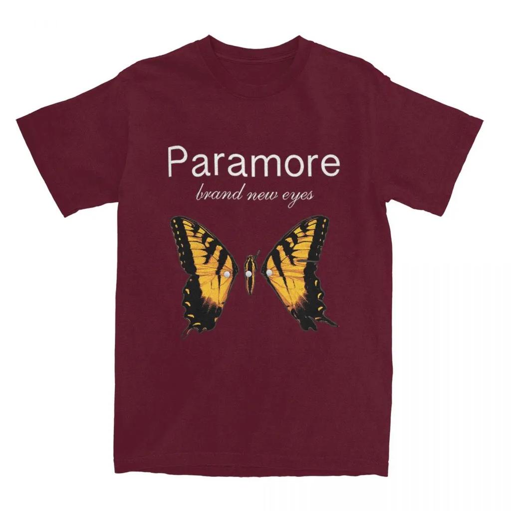 Men Women's Paramore Butterfly Logo Shirt Outfits Vintage  T Shirts Tee Clothing Printed
