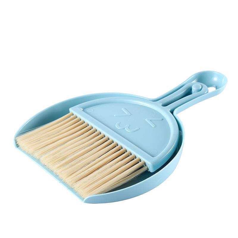 Keyboard Brush Mini with Dustpan Pet Smiley Desktop Cleaning Broom