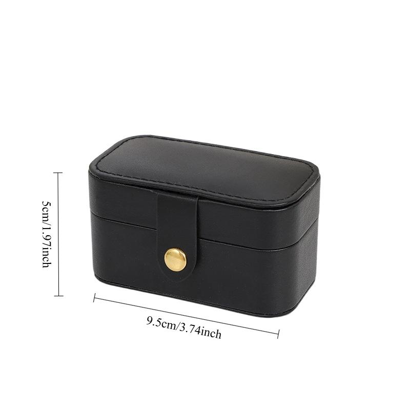Mini Portable Jewelry Storage Organizer Travel PU Leather Storage Boxes Earring Necklace Display Ring Jewel Holder Boxes