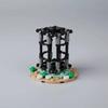 MOC Medieval  Building Blocks Set Hanging Cage Guillotine Castle Fountain Bonfire Tent Bulletin Board Ox Cart Carriage Gift Toy