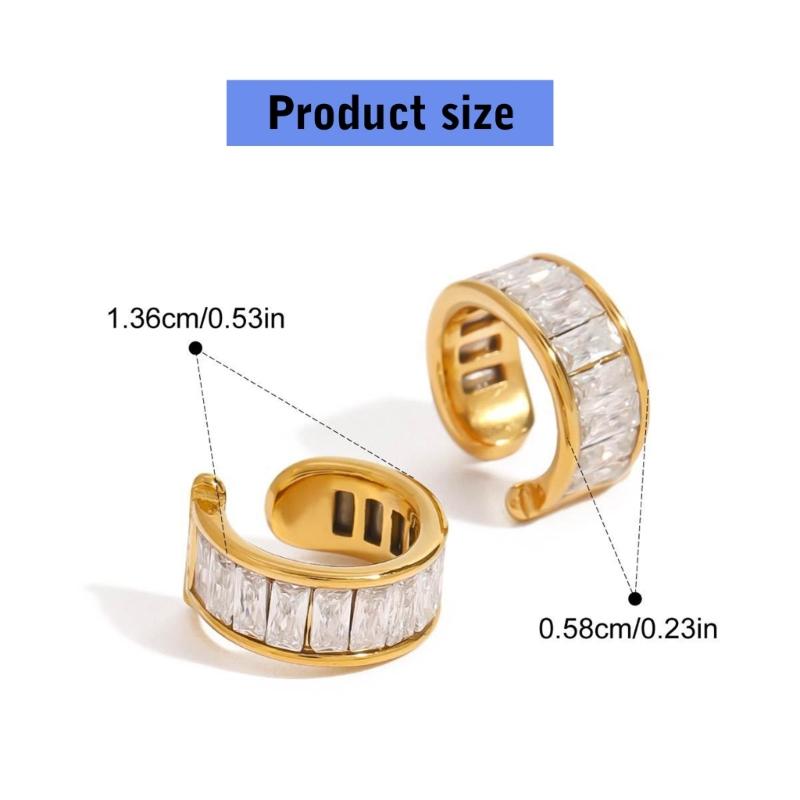 Ear Cuffs Estilosos Com Strass Versátil Ear Cuff de Strass Brilhantes Presilhas de Orelha Charme Adequado Para Todos os Estilos