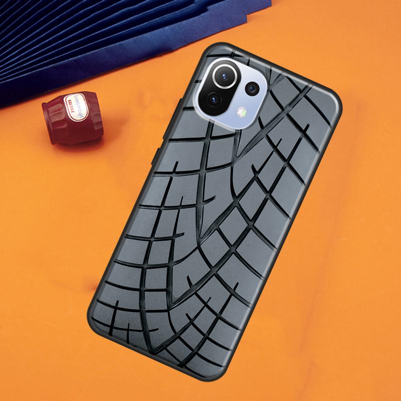 Tire Tread Tyre Track Case For POCO F5 X3 X5 Pro F3 F4 X4 GT M5s C40 Cover For Xiaomi 13 11T 12T Pro 12 Lite 12X