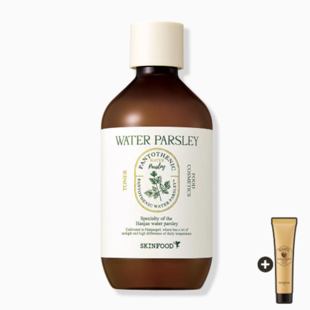 

Skinfood Тонер Пантотеновая петрушка Экстренное успокаивающее 300 мл (Тоник с водным петрушкой) [Включает 15 мл Защитного крема]