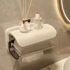 Plastic Toilet Paper Holder Wall Mounted Paper Towel Storage Box Practical Cosmetic Shelf  Kitchen