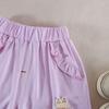 Summer 2026 Girls' Floral T-shirt & Shorts Set - Stylish Round Neck Two-Piece Outfit
