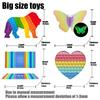Non-Toxic Large Size Rainbow Push Bubble Fidget Stress Relief Squeeze Ball Toy For Kids Children Antistress Game Hand Fidget Toys Kids Toy