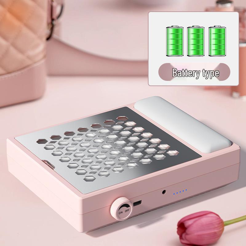 

Бесшумный бесщеточный турбинный пылесборник для ногтей с высоким всасыванием и подставкой для рук розовый