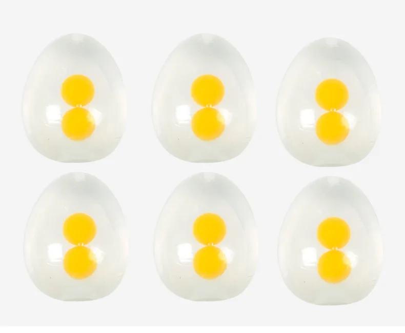 Funky Egg Splat Ball Squishy Toys Stress Relief Eggs Yolk Balls Squishies Fun Toy for Children Fried Egg Squeezing Fidget Toys