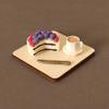 1Set 1:12 Puppenhaus Miniatur Kuchen Kaffee Gabel Tablett Lebensmittel Modell Küche Dekor Spielzeug Puppenhaus Zubehör