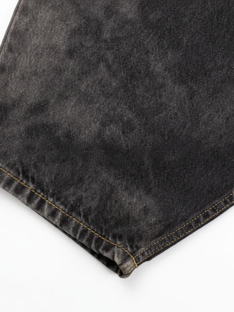 Chaenseseunoi Balloon Fit Dirty Washed Denim Pants (Dark)/M261Pt02