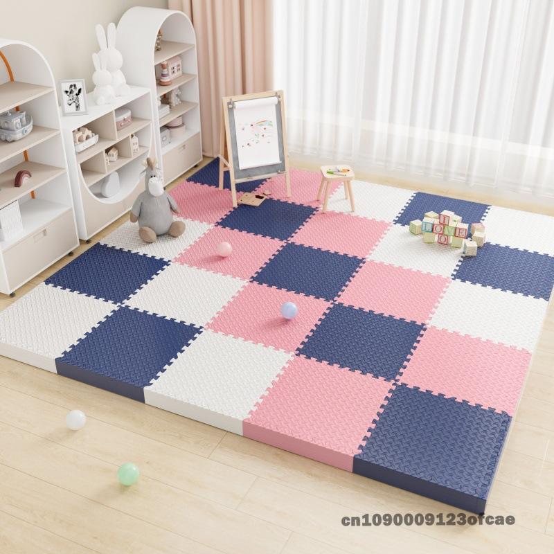 30x30x2.5cm 6 Piece Children's Puzzle Mat EVA Interlocking Foam Mat Baby Play Rug Soft Non Slip Anti Fall Fitness Mat Home Decor