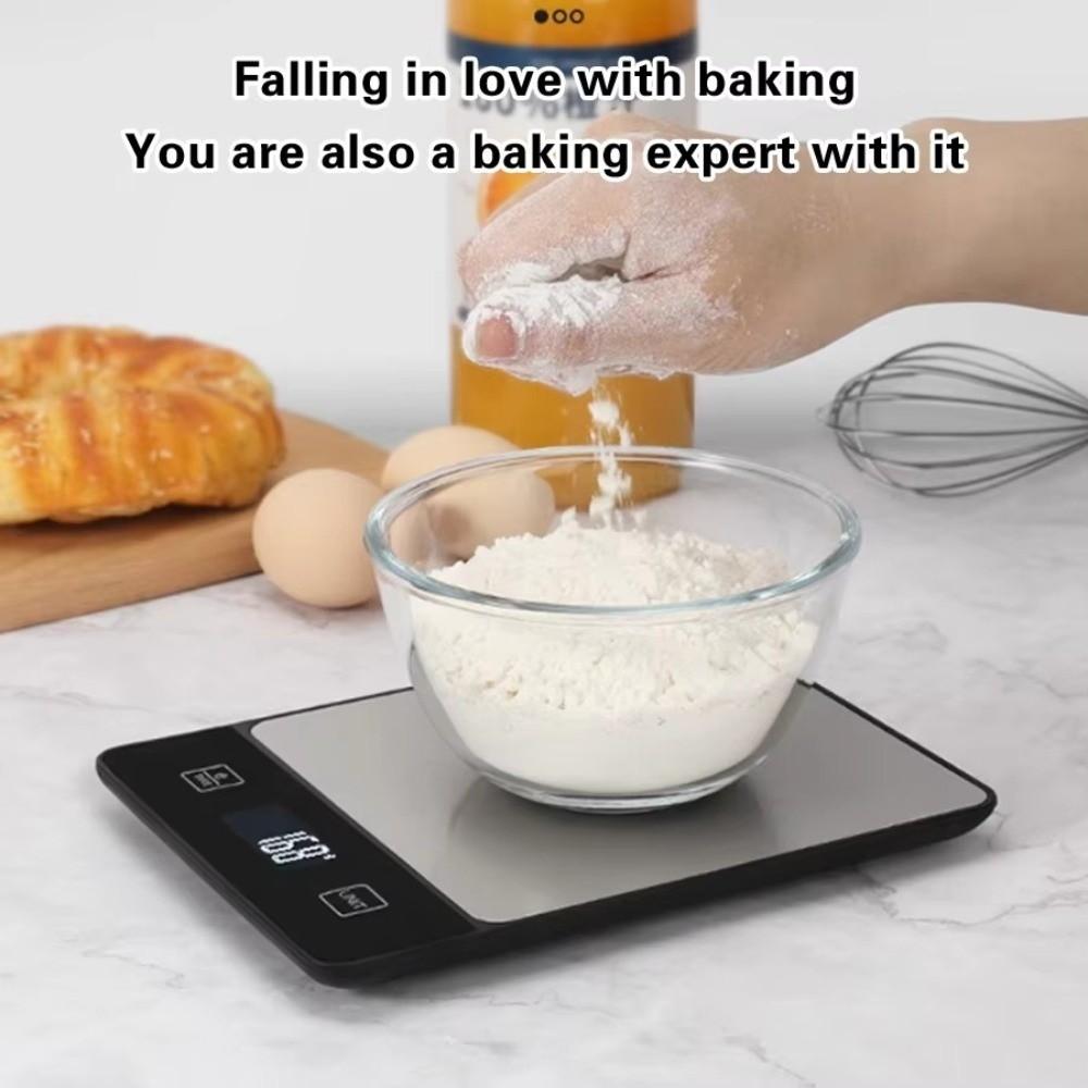 Stainless Steel Gram Scale Digital Display Kitchen Scale Easy To Clean Baking Scale  Food Measuring