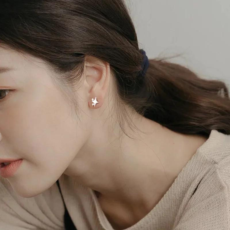 925 Butterfly Earrings For Women Heart Chain Earring Jewelry Prevent Allergy Party Accessories Birthday Gift Heart Earrings