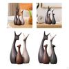 3pcs Ceramic Ornaments Animal Figurine Sculpture Deer Statue Decorative Furnishings Creative