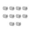 10Pcs Hex Coupling Nut 304 Stainless Steel Anticorrosive M10 Coupling Nut Kit for Bolts Studs